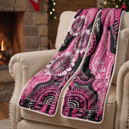 Australia Indigenous Pocket Scarf Breast Cancer Ribbon Think Pink - Black Version