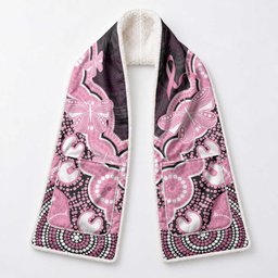 Australia Indigenous Pocket Scarf Pink Ribbon Breast Cancer Butterfly Aboriginal Black