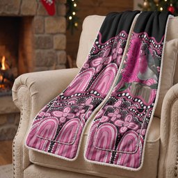 Australia Indigenous Pocket Scarf Breast Cancer Pink Robin Bottlebrush Aboriginal Art