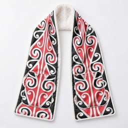 New Zealand Maori Kowhaiwhai Ngaru Pocket Scarf