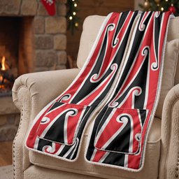 New Zealand Maori Kowhaiwhai Puhoro Pocket Scarf