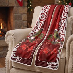 Meri Kirihimete New Zealand Korimako Santa Pocket Scarf Pohutukawa Aotearoa Maori Pattern