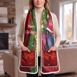 Australia Christmas Pocket Scarf Merry Xmas Palm Cockatoo Santa