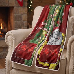 Australia Christmas Pocket Scarf Merry Xmas Billy Santa Golden Wattle