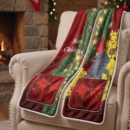 Australia Christmas Pocket Scarf Merry Xmas Gang-gang Cockatoo Santa