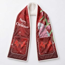 Australia Christmas Pocket Scarf Merry Xmas Pink Galah Santa