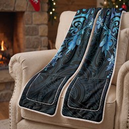 Matariki New Zealand Pocket Scarf Maori Pattern Blue Galaxy