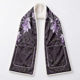 Matariki New Zealand Pocket Scarf Maori Pattern Purple Galaxy