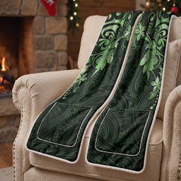 Matariki New Zealand Pocket Scarf Maori Pattern Green Galaxy