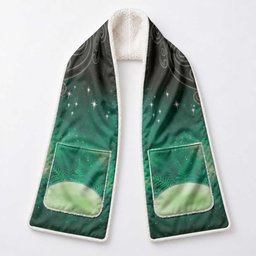 New Zealand Matariki Pocket Scarf Pleiades Star Cluster Green Galaxy