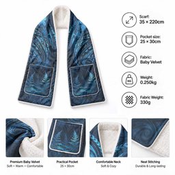 New Zealand Matariki Pocket Scarf Maori New Year