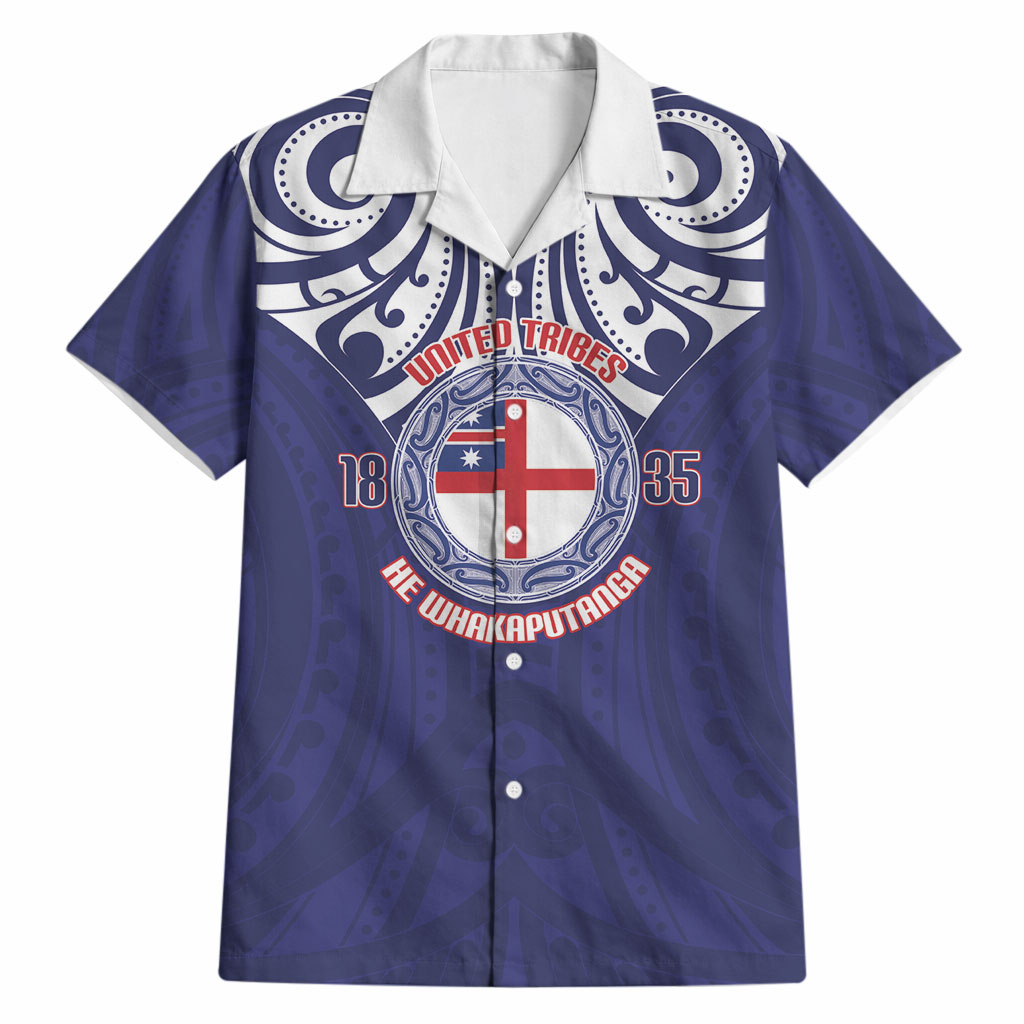 New Zealand United Tribes Te Kara Hawaiian Shirt He Whakaputanga Maori Pattern
