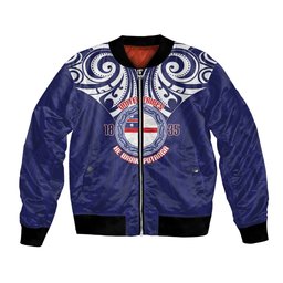 New Zealand United Tribes Te Kara Bomber Jacket He Whakaputanga Maori Pattern