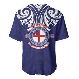 New Zealand United Tribes Te Kara Baseball Jersey He Whakaputanga Maori Pattern