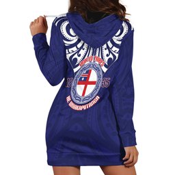 New Zealand United Tribes Te Kara Hoodie Dress He Whakaputanga Maori Pattern