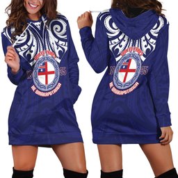 New Zealand United Tribes Te Kara Hoodie Dress He Whakaputanga Maori Pattern