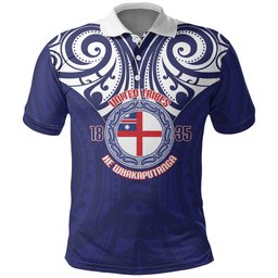 New Zealand United Tribes Te Kara Polo Shirt He Whakaputanga Maori Pattern