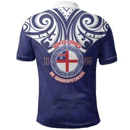 New Zealand United Tribes Te Kara Polo Shirt He Whakaputanga Maori Pattern