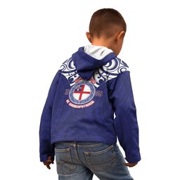 New Zealand United Tribes Te Kara Kid Hoodie He Whakaputanga Maori Pattern