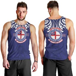 New Zealand United Tribes Te Kara Men Tank Top He Whakaputanga Maori Pattern