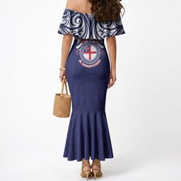 New Zealand United Tribes Te Kara Mermaid Dress He Whakaputanga Maori Pattern