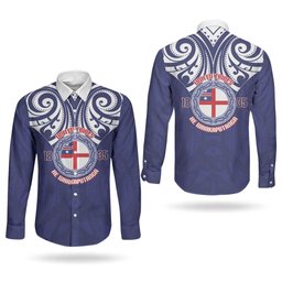 New Zealand United Tribes Te Kara Couples Matching Short Sleeve Bodycon Dress and Long Sleeve Button Shirt He Whakaputanga Maori Pattern