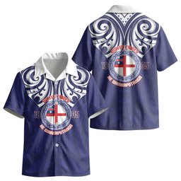 New Zealand United Tribes Te Kara Kid Hawaiian Shirt He Whakaputanga Maori Pattern