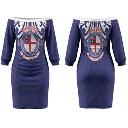 New Zealand United Tribes Te Kara Family Matching Off The Shoulder Long Sleeve Dress and Hawaiian Shirt He Whakaputanga Maori Pattern