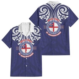 New Zealand United Tribes Te Kara Family Matching Off The Shoulder Long Sleeve Dress and Hawaiian Shirt He Whakaputanga Maori Pattern