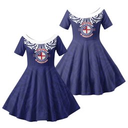 New Zealand United Tribes Te Kara Family Matching Summer Maxi Dress and Hawaiian Shirt He Whakaputanga Maori Pattern