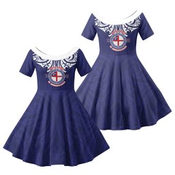 New Zealand United Tribes Te Kara Family Matching Tank Maxi Dress and Hawaiian Shirt He Whakaputanga Maori Pattern