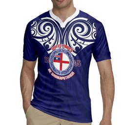 New Zealand United Tribes Te Kara Rugby Jersey He Whakaputanga Maori Pattern