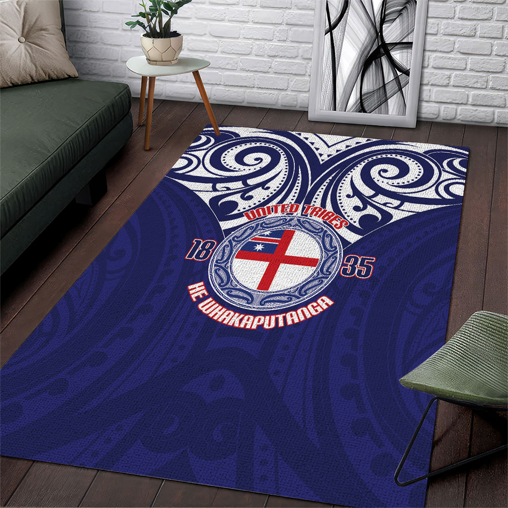 New Zealand United Tribes Te Kara Area Rug He Whakaputanga Maori Pattern