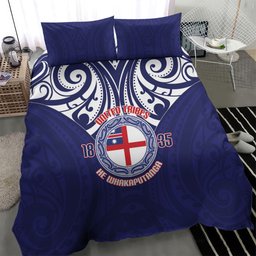 New Zealand United Tribes Te Kara Bedding Set He Whakaputanga Maori Pattern