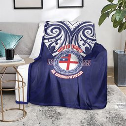 New Zealand United Tribes Te Kara Blanket He Whakaputanga Maori Pattern