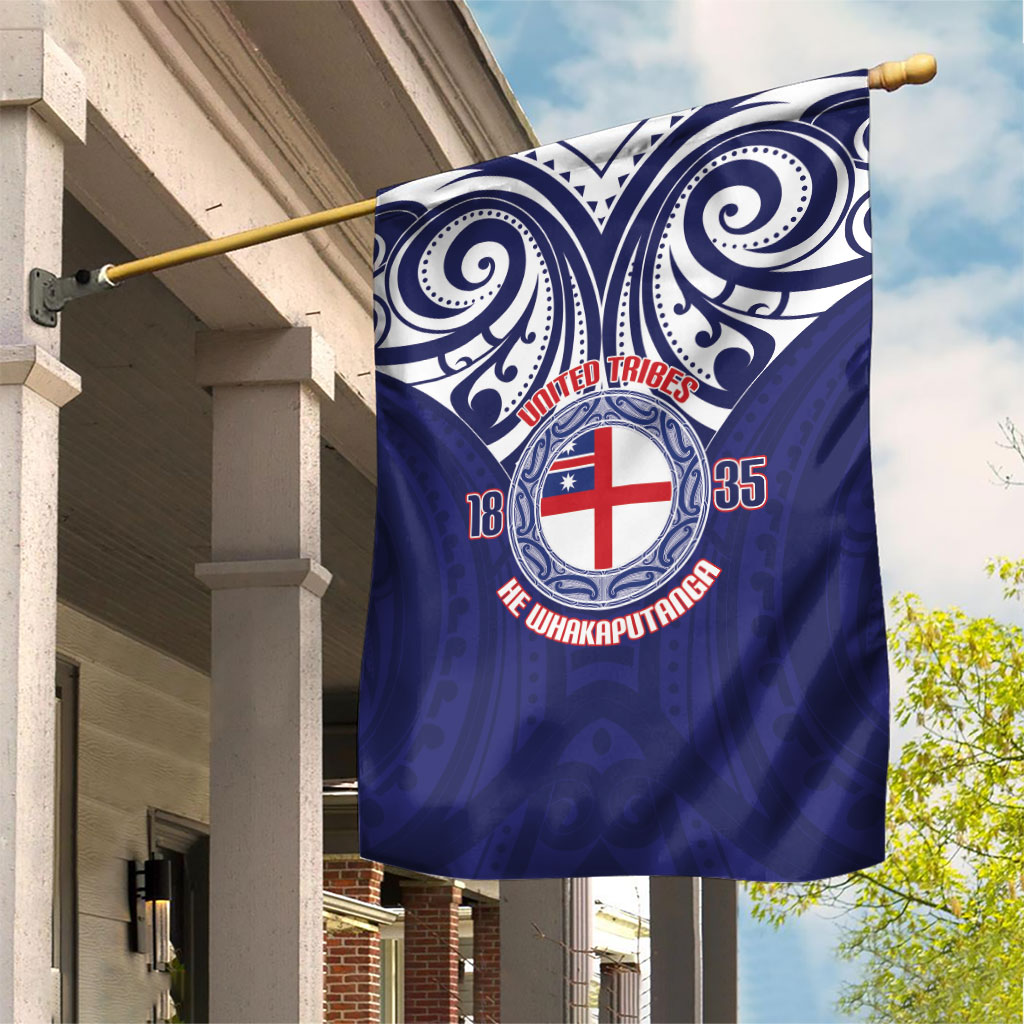New Zealand United Tribes Te Kara Garden Flag He Whakaputanga Maori Pattern