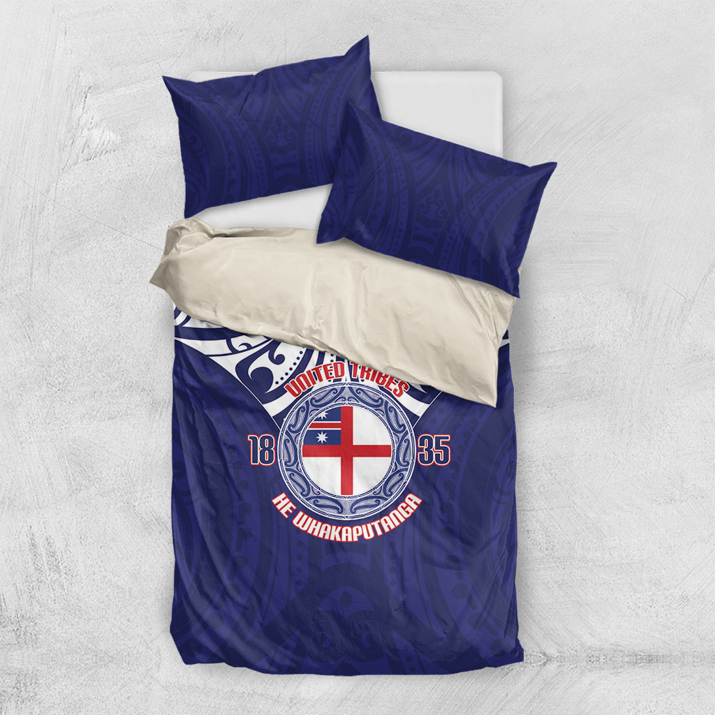 New Zealand United Tribes Te Kara Bedding Set He Whakaputanga Maori Pattern