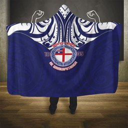 New Zealand United Tribes Te Kara Hooded Blanket He Whakaputanga Maori Pattern