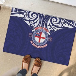 New Zealand United Tribes Te Kara Rubber Doormat He Whakaputanga Maori Pattern