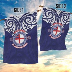 New Zealand United Tribes Te Kara Garden Flag He Whakaputanga Maori Pattern