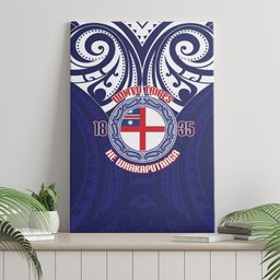 New Zealand United Tribes Te Kara Canvas Wall Art He Whakaputanga Maori Pattern