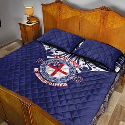 New Zealand United Tribes Te Kara Quilt Bed Set He Whakaputanga Maori Pattern