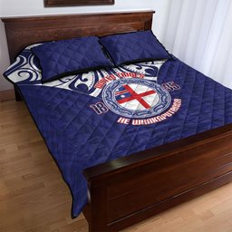 New Zealand United Tribes Te Kara Quilt Bed Set He Whakaputanga Maori Pattern