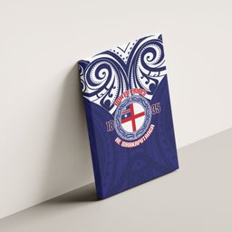 New Zealand United Tribes Te Kara Canvas Wall Art He Whakaputanga Maori Pattern