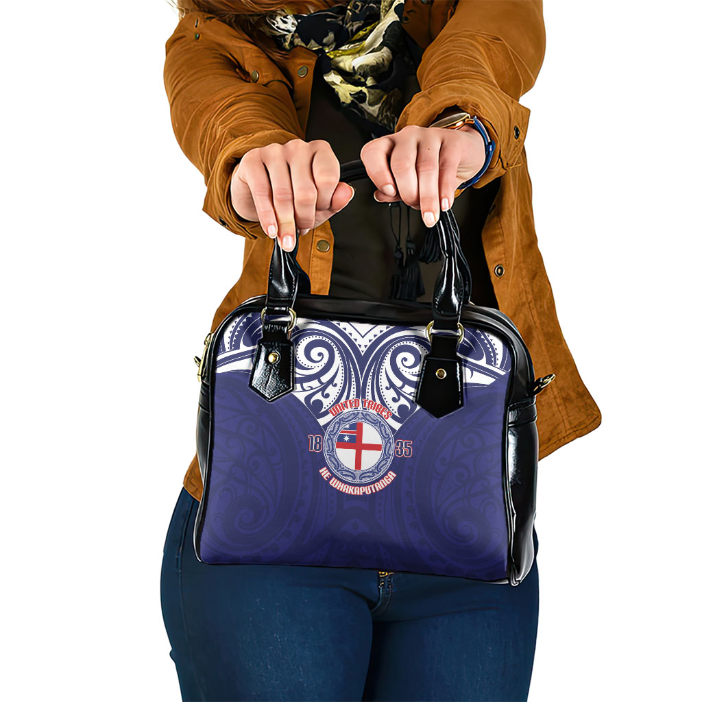 New Zealand United Tribes Te Kara Shoulder Handbag He Whakaputanga Maori Pattern