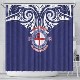 New Zealand United Tribes Te Kara Shower Curtain He Whakaputanga Maori Pattern