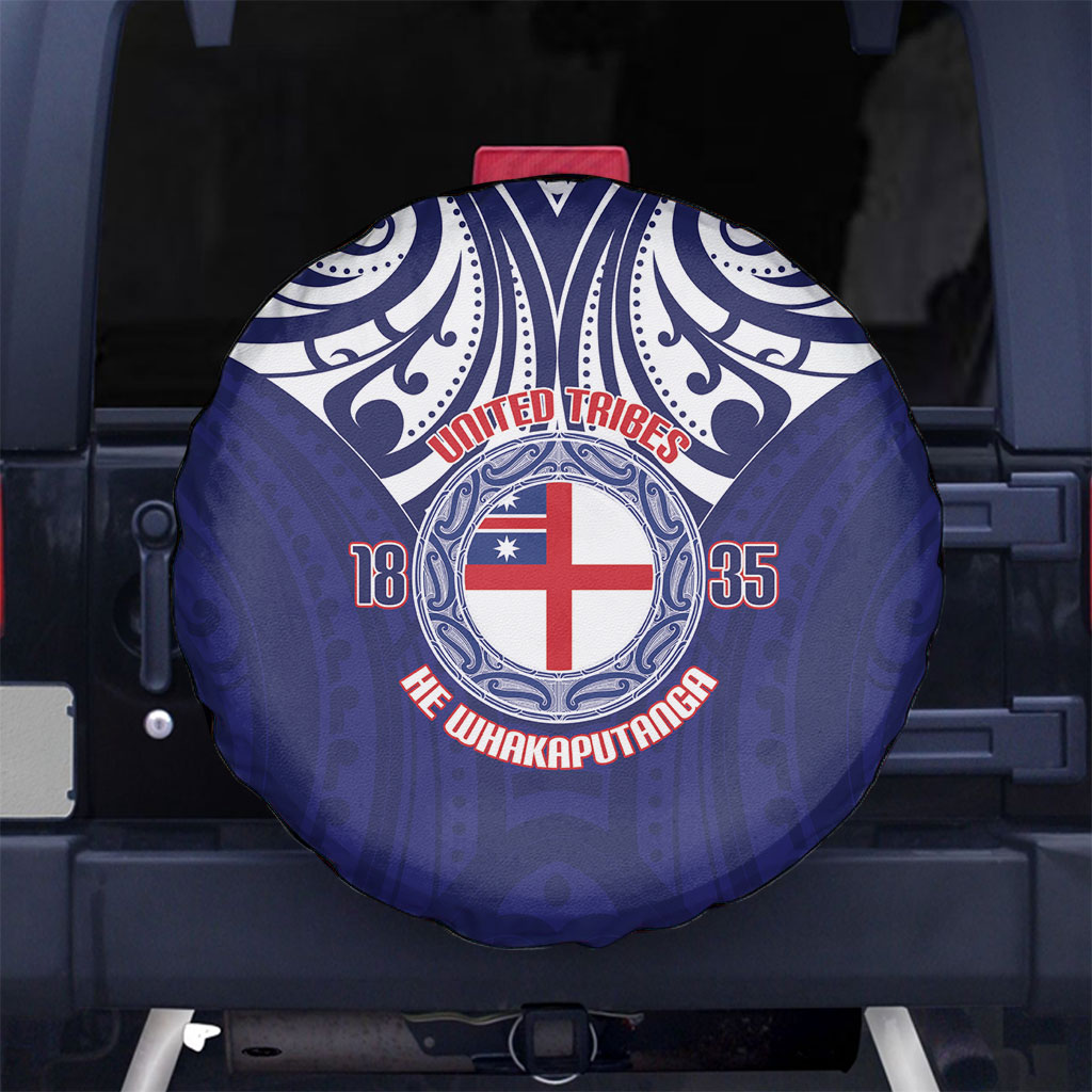New Zealand United Tribes Te Kara Spare Tire Cover He Whakaputanga Maori Pattern