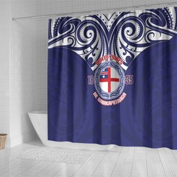 New Zealand United Tribes Te Kara Shower Curtain He Whakaputanga Maori Pattern