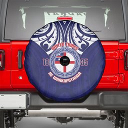 New Zealand United Tribes Te Kara Spare Tire Cover He Whakaputanga Maori Pattern
