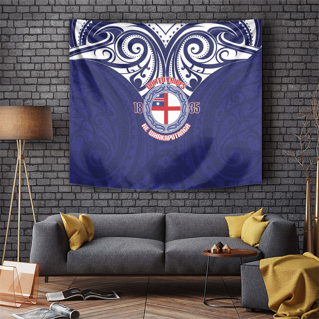 New Zealand United Tribes Te Kara Tapestry He Whakaputanga Maori Pattern